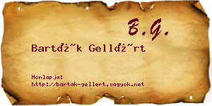 Barták Gellért névjegykártya